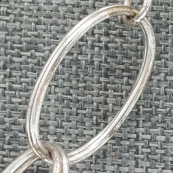 Black White Beaded Necklace Asymmetrical Silver Toned Chain Resin Beads 21" Long - Picture 8 of 11